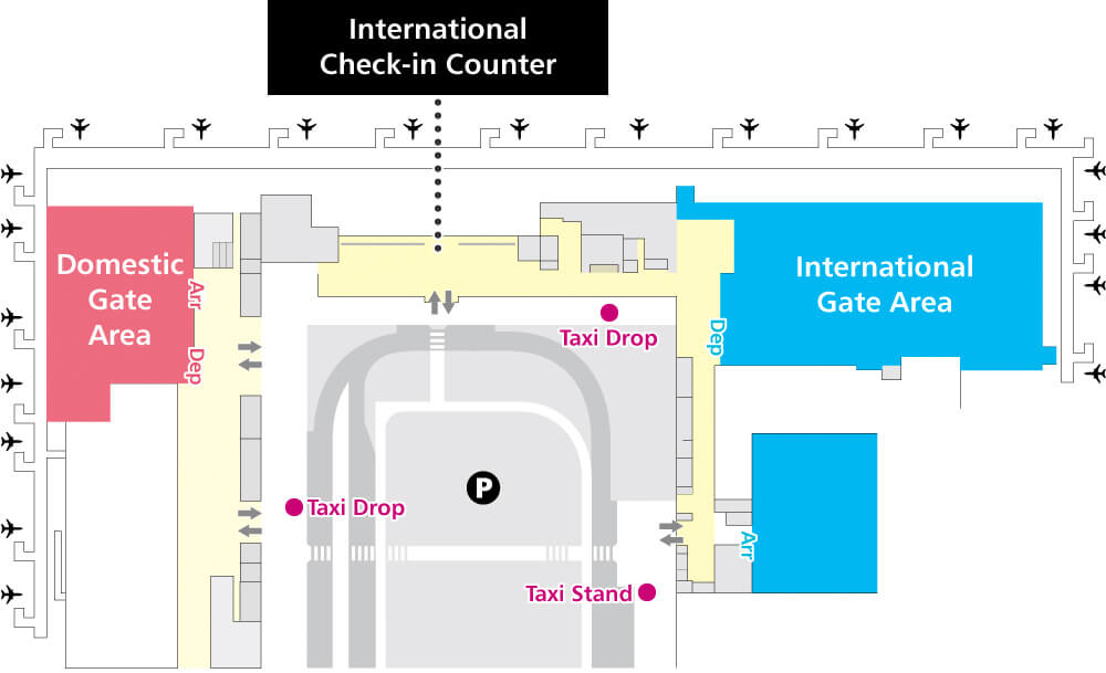Taxi stand at Terminal 2 Building